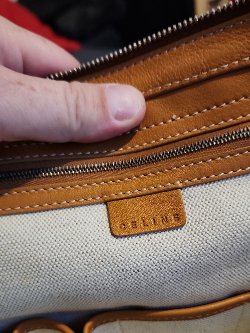 Authentic CELINE Paris Cream Canvas Travel Duffel Bag - New With Tags! - Picture 9 of 12